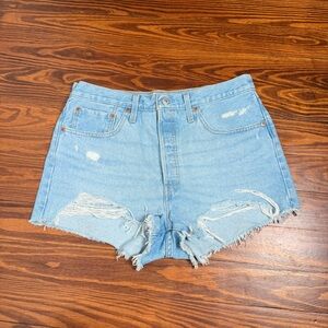 Levi’s 501 distressed Denim Shorts